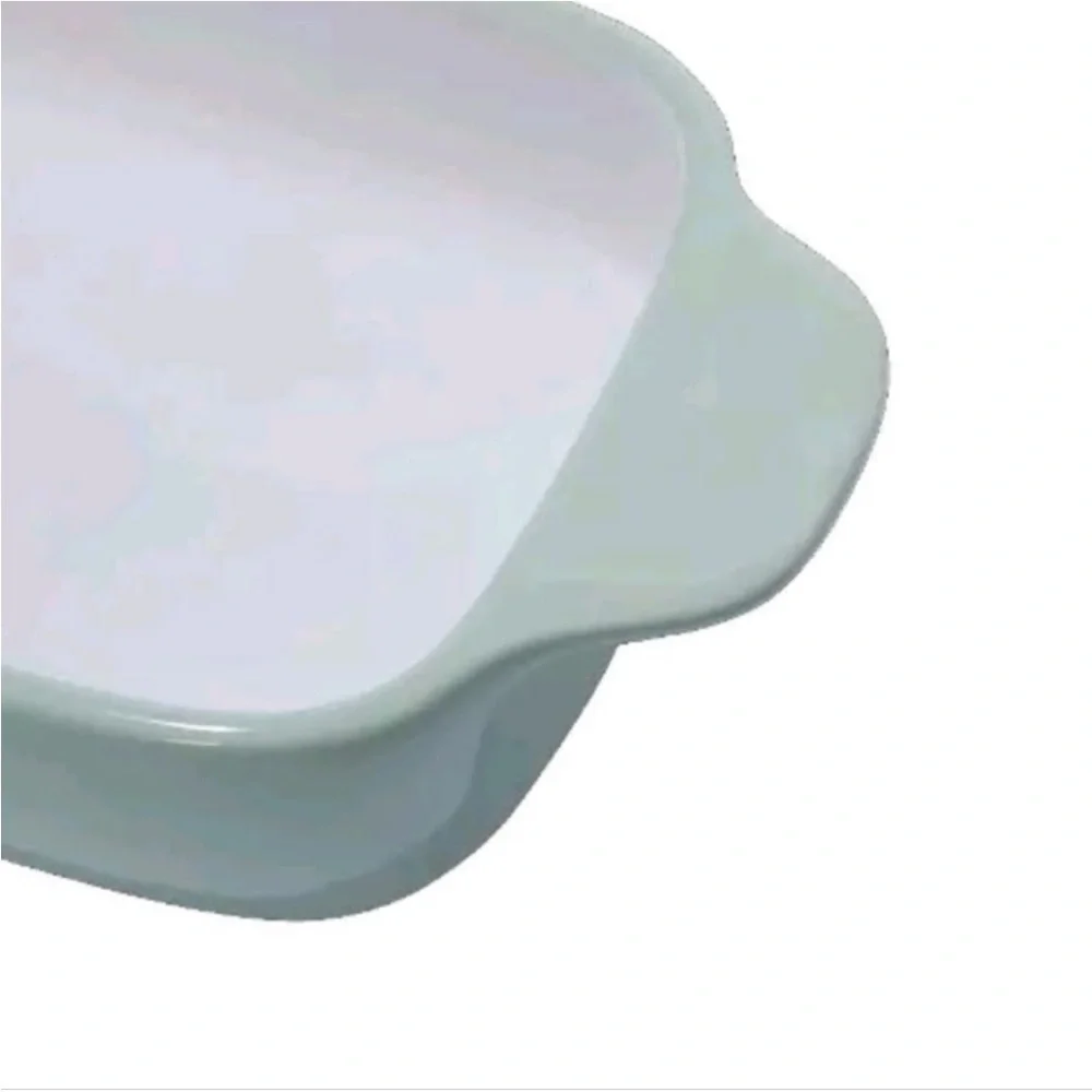 KitchenAid Loaf Pan Bread Baking Rectangular  Stoneware Side Handles Pistachio